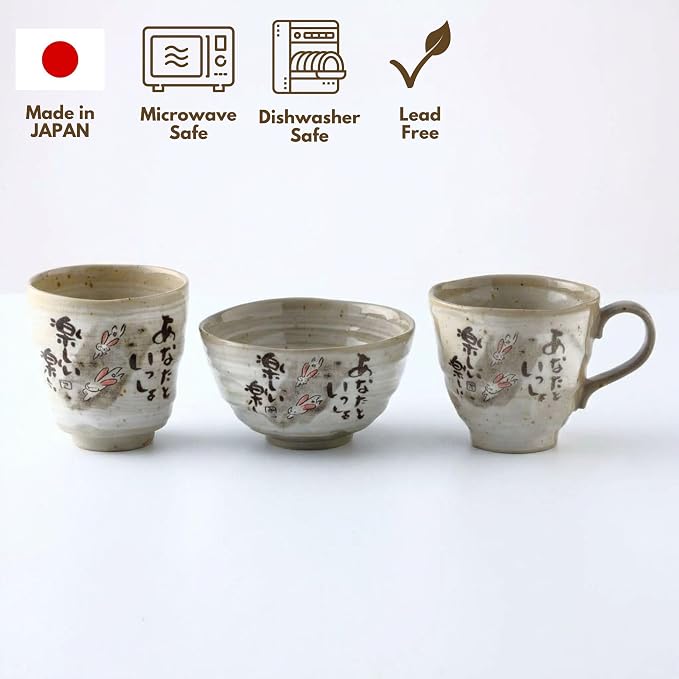 Japanese Tea Cups Handleless Coffee Mugs Jizo Statue Design 6.4 oz Set of 2 | - Image 8