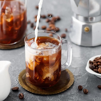Glass Coffee Mugs, 12 oz iced coffee cups, Glass Mugs - Image 6