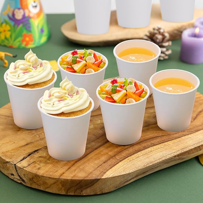 Clawsoff 5 oz 300 Count White Paper Cups Disposable Bathroom Mouthwash Cups | - Image 5
