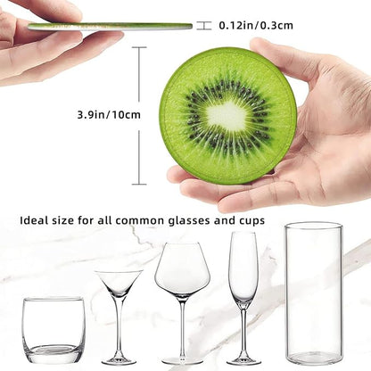 6 Pack Tropical Kiwi Fruit Coaster - Image 4