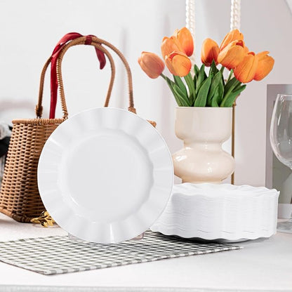 72 Pack White Plastic Plates, Thanksgiving - Image 3