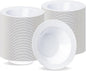 BESTVIP 200PCS White Plastic Bowls, 12 Oz Disposable Bowls Disposable Bowls for Christmas, Parties, Wedding, Soak Proof Bowls for Breakfast, Lunch, and Dinner Meals