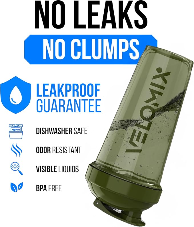 VELOMIX 2 Pack 28oz Protein Shaker Bottle - Image 3