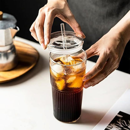 JunVpic Glass Coffee Tumbler, 20 oz Glass Cup - Image 4