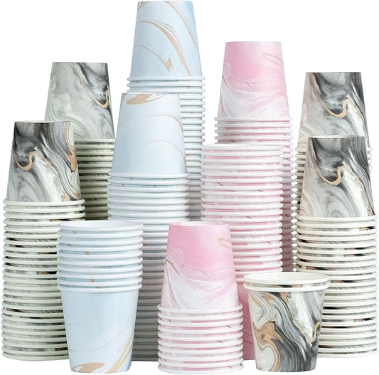 600 Pack 3oz Bathroom Paper Cups, Disposable Mouthwash Cups | Small Dixie Cups by Huifany