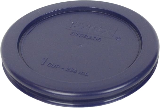 Pyrex 7202 Glass Bowl with Dark Blue Lid - Image 5
