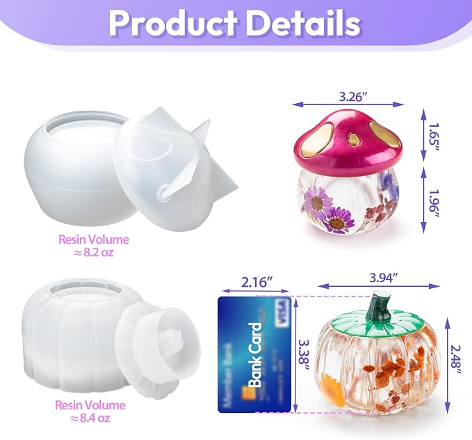 HeyClear 2PCS Jar Resin Molds - Image 2