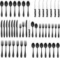 LIANYU 48-Piece Black Silverware Set by LIANYU