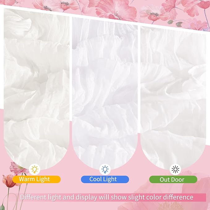 Showgeous 4 Pack White Cheesecloth Table Runner, 17 x 108 Inches | Boho - Image 7
