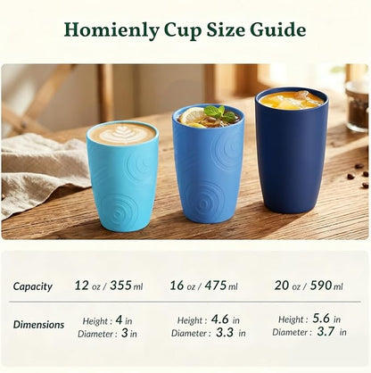 Homienly Wheat Straw Cups 16oz, Unbreakable Cups-6 PCS Freezer and Dishwasher - Image 9