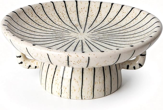 DOWAN 10.5'' Large Decorative Bowls, Handcrafted Ceramic Bowls by DOWAN