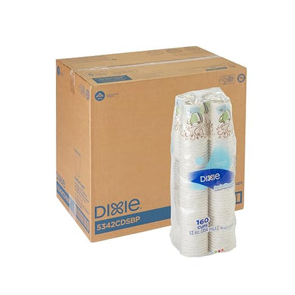 Dixie PerfecTouch 12 oz. Insulated Paper Hot Coffee Cup by GP PRO, Coffee Haze - Image 3