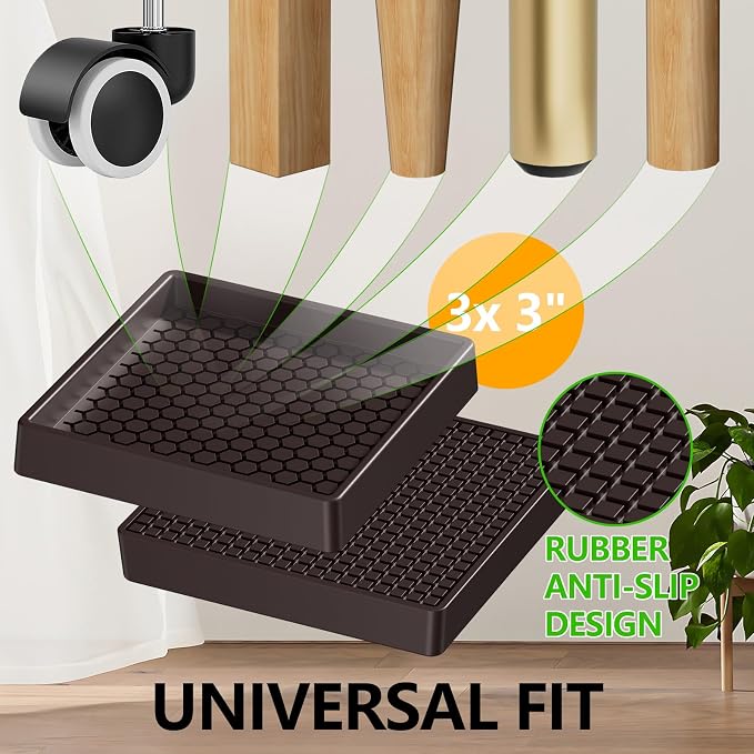 Non Slip Furniture Pads Square, Anti Skid Caster Cups, Anti Slip Furniture - Image 5