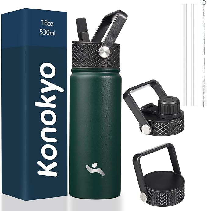 Konokyo 18 oz Insulated Stainless Steel Water Bottle by Konokyo