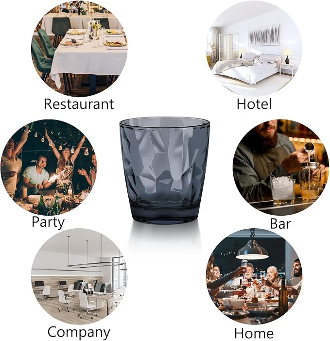 Topsky 10 oz Plastic Water Tumblers | Set of 4 Transparent Unbreakable Drinking - Image 7