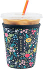 Sok It JavaSok Iced Coffee & Cold Soda Insulated Neoprene Cup Sleeve (English Garden Picnic, Small: 16-20oz)