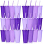 24 Pack Plastic Tumblers with Lids and Straws, Reusable Cups with Lids Plastic by LEIFEOSH