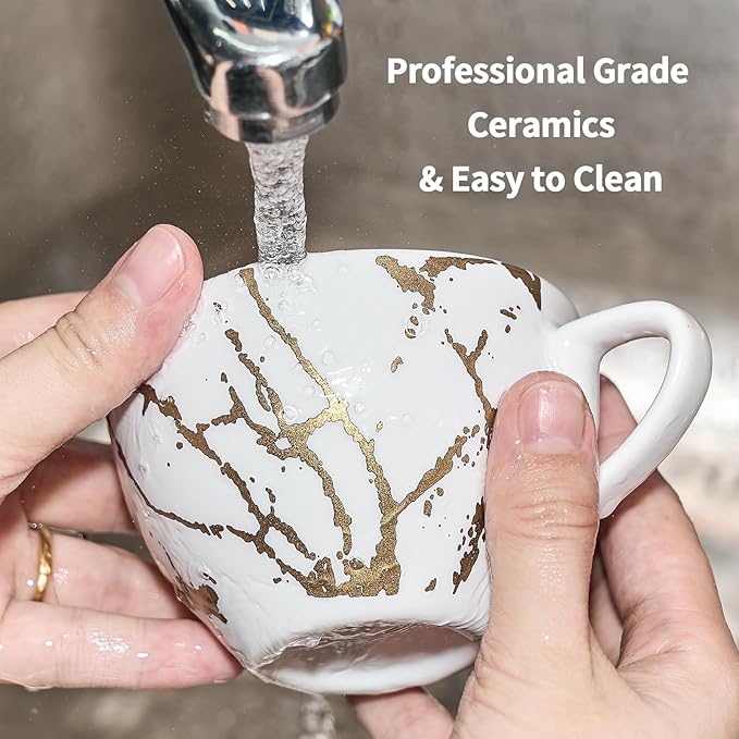 LUKA Ceramic Demitasse Espresso Cups Set - Image 5