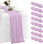 8 Pack Lavender Cheesecloth Table Runners 20x120 Inch Gauze Table Runner Cheese by Yorcari
