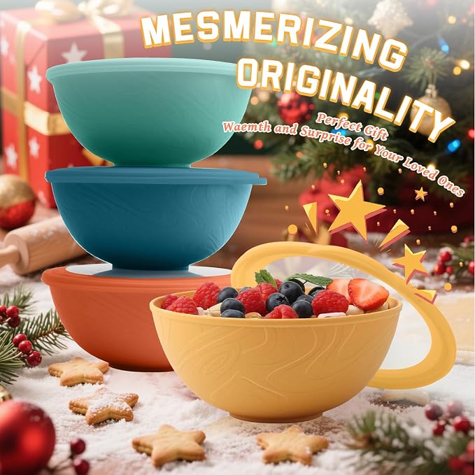 Wheat Straw Bowls with Lids Salad Bowl 40 OZ Unbreakable Cereal Bowls - Image 8