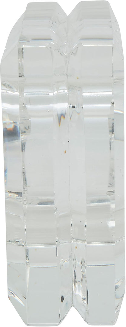 SARO LIFESTYLE Double Block Crystal Glass Napkin Ring - Image 4