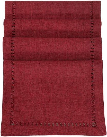 Grelucgo Handmade Hemstitched Polyester Rectangle Table Placemats - Image 2