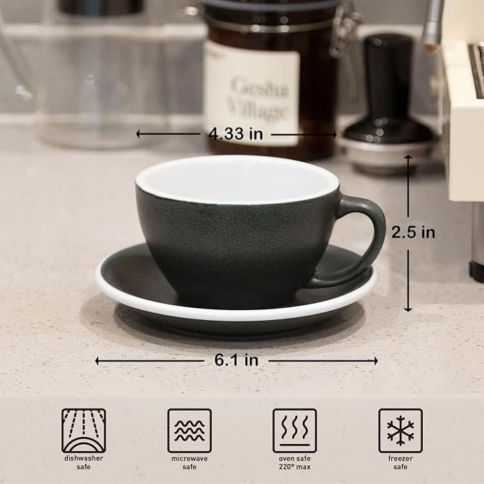 Loveramics Matt Cappuccino Cup, 10 oz Ceramic Latte Art Mug - Image 2