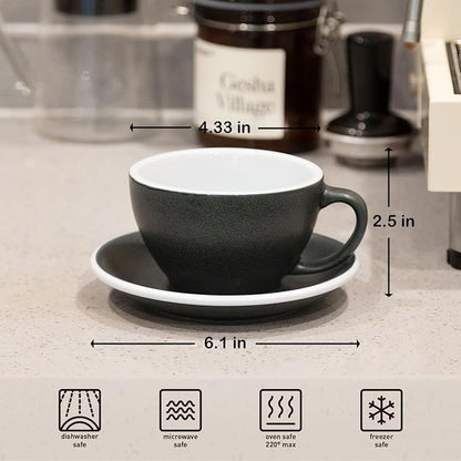 Loveramics Matt Cappuccino Cup, 10 oz Ceramic Latte Art Mug - Image 2
