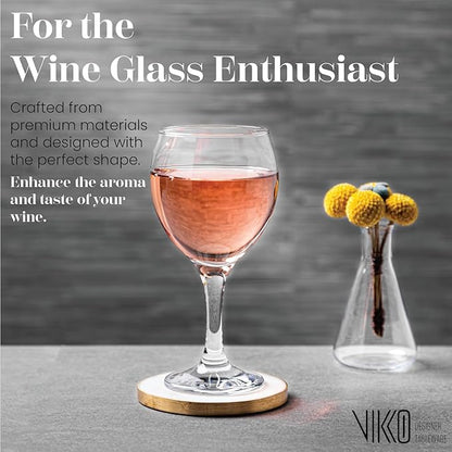 Vikko Wine Glasses, 11 Oz Drinking Glasses Set of 6, Crystal Clear Glass Cups for Water or Juice, Highball Glass Tumbler & Water Glasses for Drinking…