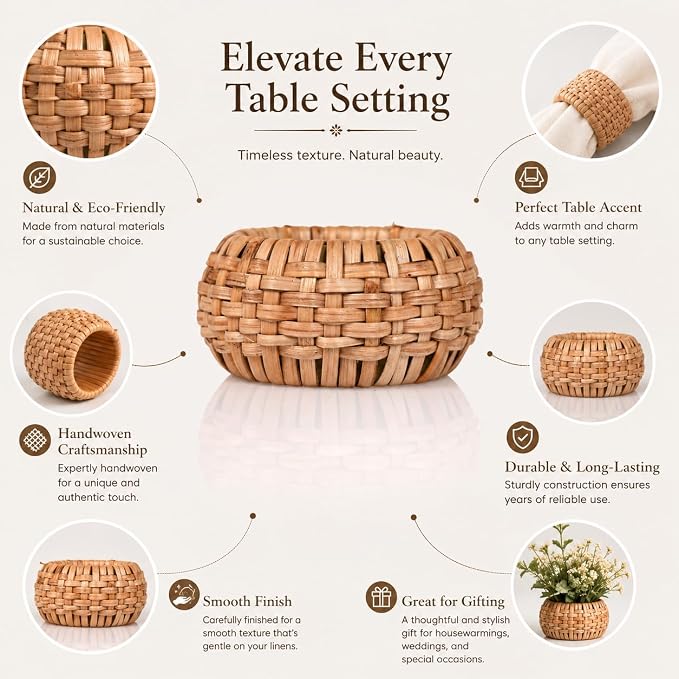 ALPHA Living HOME Napkin Rings Set of 12 - Image 5
