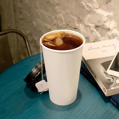 Karat 20 oz Paper Hot Coffee Cups White Disposable Cup - Image 10
