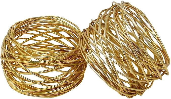 Classic Handmade Napkin Rings Set, Dining Table Holders - Image 3