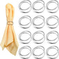 12 Pieces Gold Napkin Rings Metal Spiral Sliver Pink Napkin Rings Buckles by TecUnite