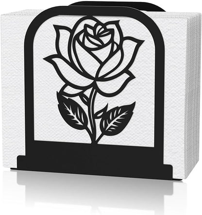 Unique Standing Napkin Holder,Gorgeous Rose Napkin Holders for Paper Napkins,Napkin Holder User-Friendly with Non-Slip Mat,Smooth Edge,Be Used for Dining Table,Shop,Countertop