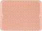 Silicone Dish Drying Mat for Multiple Usage,Easy clean,Eco-friendly,Heat-resistant Silicone Mat for Kitchen Counter or Sink,Refrigerator or drawer liner Pink L 16 inches x 12 inches