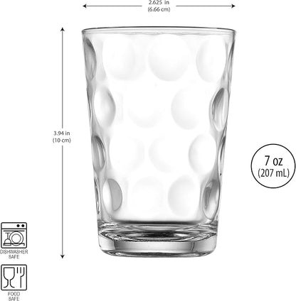 Home Essentials Juice Glasses Set Of 4 Water Tumbler Glasses Cups 7 oz Uses - Image 3