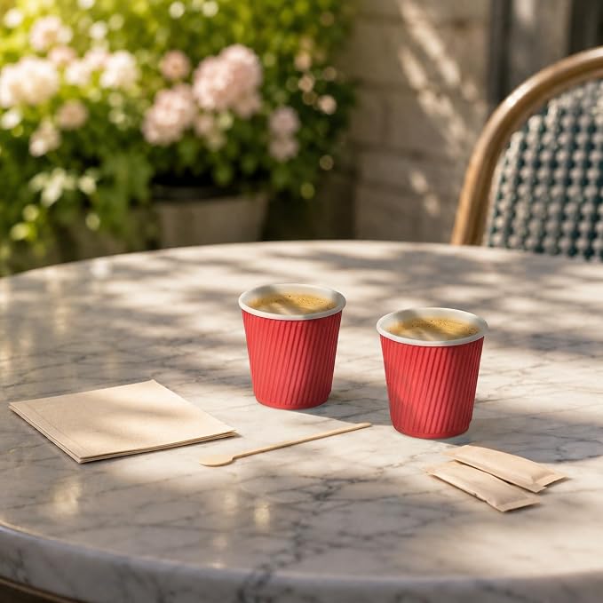 500-CT Disposable Red 4-OZ Hot Beverage Cups - Image 4