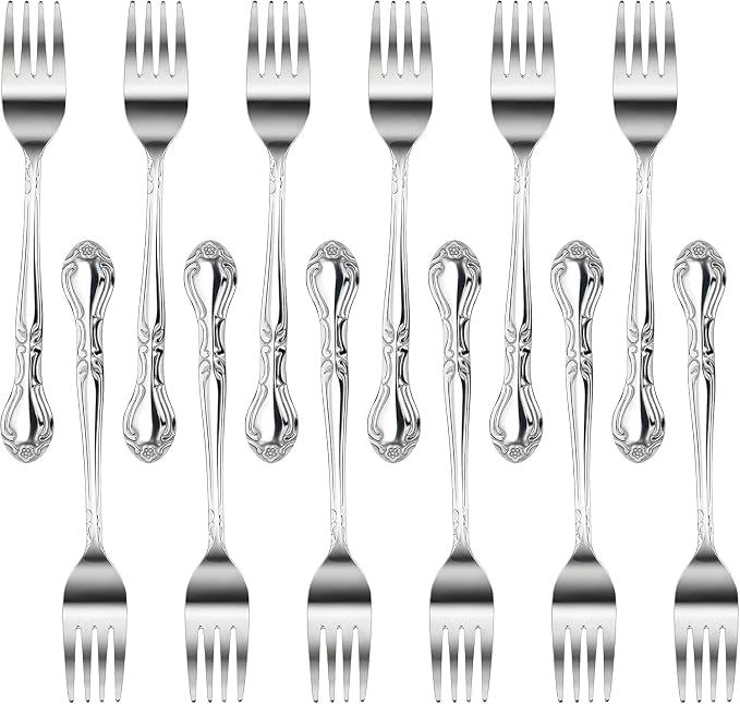 New Star Foodservice Rose Pattern 18/0 Stainless Steel Salad Fork, Commercial by NewStarFoodservice