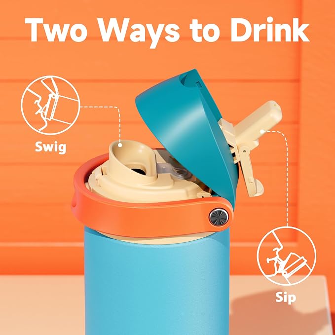 24 oz Insulated Water Bottle for Men: Meoky Stainless Steel Water Bottle - Image 2