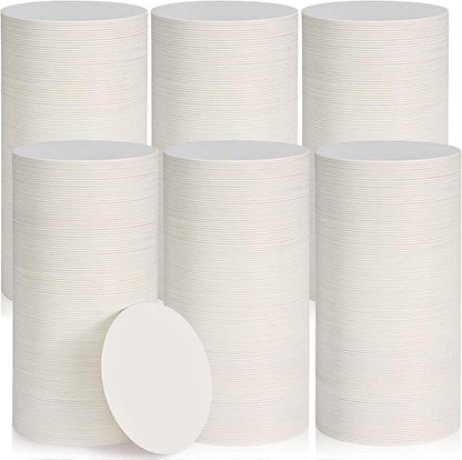 800 Pieces Disposable Paper Coasters, GOH DODD Thickened (1.5MM) 4 Inch Bar Coasters Bulk Absorbent Cardboard Blanks for Drinks DIY Arts Crafts Wedding Party Gifts Education, White, Round