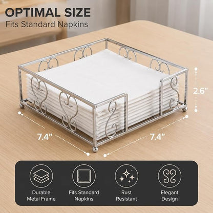 Flat Napkin Holder for Table, Dinner Napkins & Everyday Use - Image 3