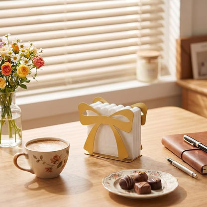 2PCS Gold Bow Standing Napkin Holder - Image 7