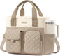 LOVEVOOK Insulated Lunch Bag for Women, Elegant Quilted Stitching Lunch Tote by LOVEVOOK
