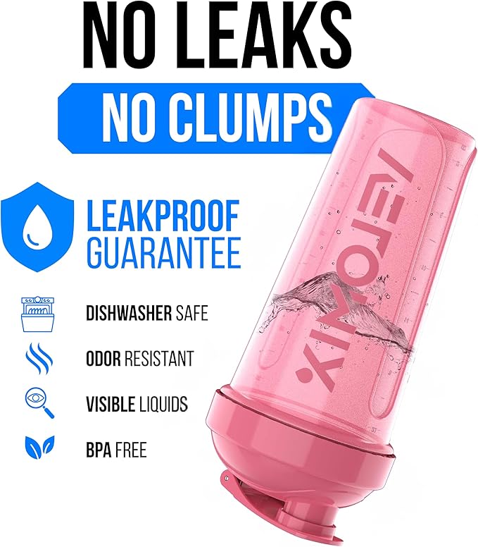VELOMIX 2 Pack 28oz Protein Shaker Bottle, Leak Proof Shaker Cups - Image 3