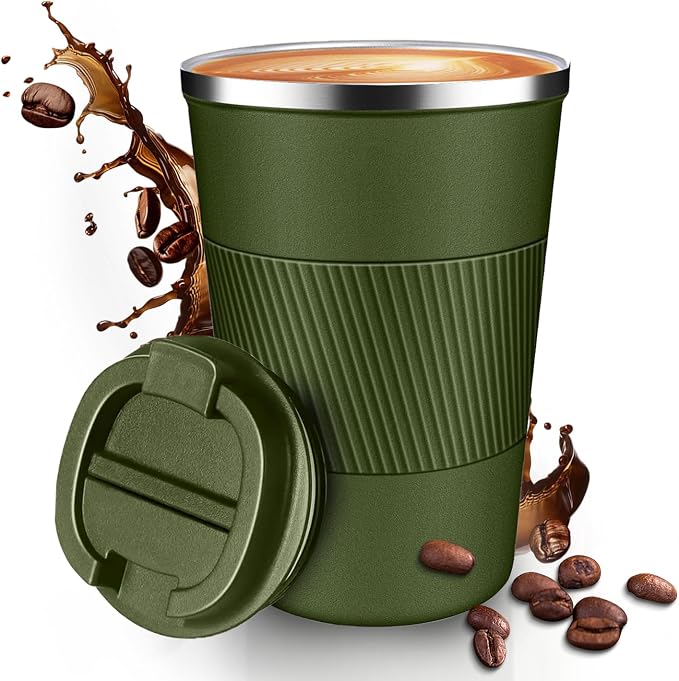 12OZ Travel Coffee Mug Insulated Coffee Cup by Unknown