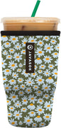 Sok It JavaSok Iced Coffee & Cold Soda Insulated Neoprene Cup Sleeve (Chamomile China, Large: 30-32oz)