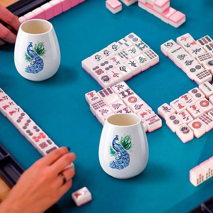 Qinyoung 4 Pcs 15 oz Mahjong Cups Wine Glass Mahjong Accessories and Gifts - Image 7