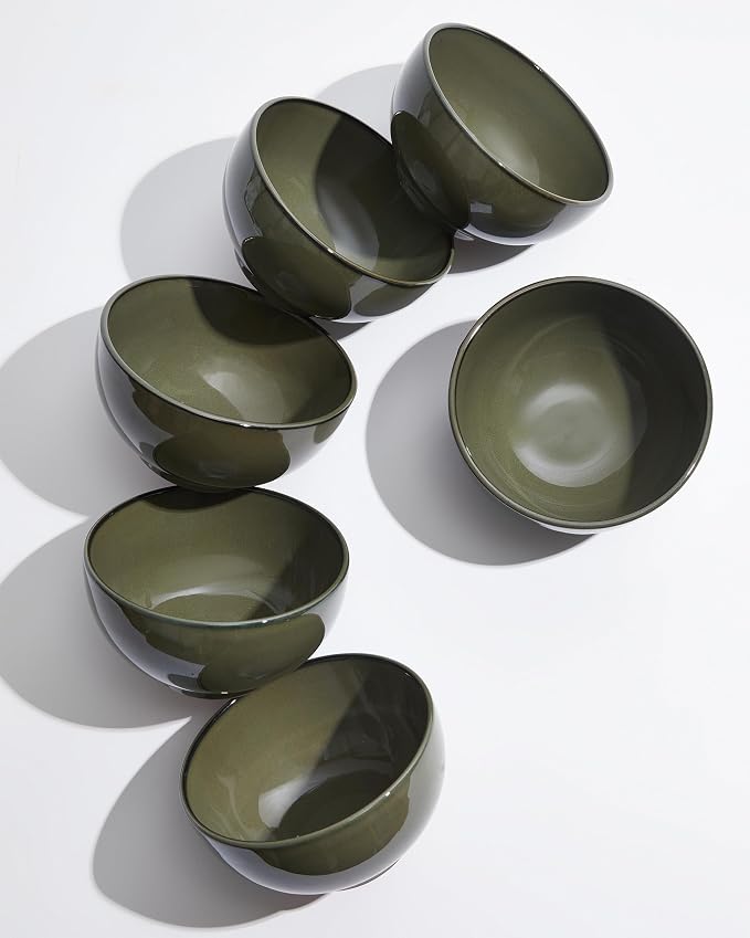 5.3" Cereal Bowls & Dessert Bowls Set of 6-20 Oz Small Bowls by Pokini