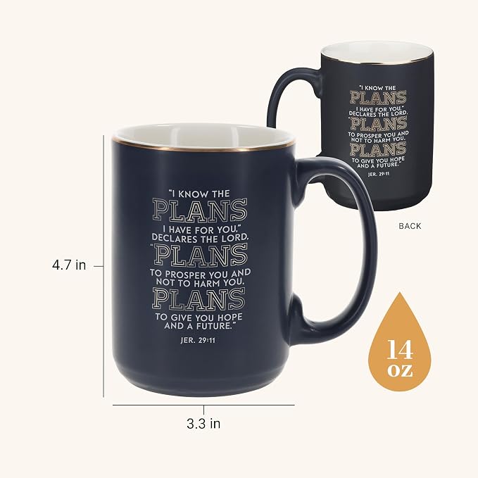 Christian Art Gifts Large Novelty Inspirational Ceramic Coffee & Tea Mug - Image 2