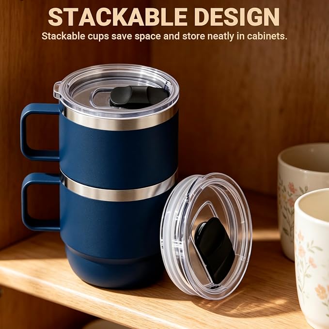 Zenbo 8 oz Stackable Coffee Mugs - Image 4